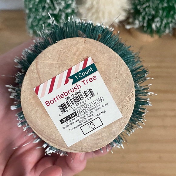 Threshold Holiday Miniature Tree Set - Green and Cream - Picture 2 of 3